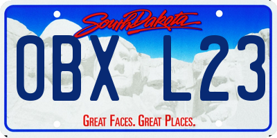 SD license plate 0BXL23