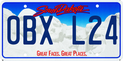 SD license plate 0BXL24