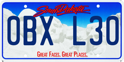 SD license plate 0BXL30