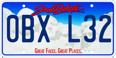 SD license plate 0BXL32