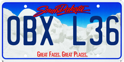 SD license plate 0BXL36