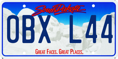 SD license plate 0BXL44