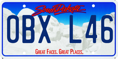 SD license plate 0BXL46