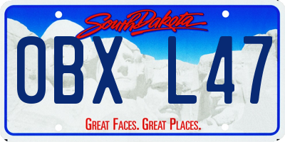 SD license plate 0BXL47