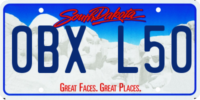 SD license plate 0BXL50