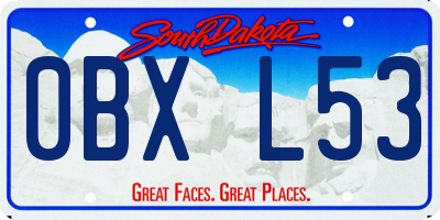 SD license plate 0BXL53