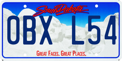 SD license plate 0BXL54