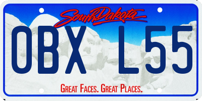 SD license plate 0BXL55
