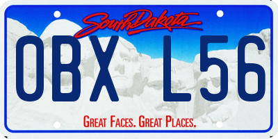 SD license plate 0BXL56
