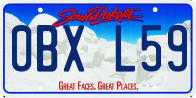SD license plate 0BXL59