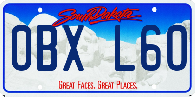 SD license plate 0BXL60