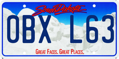 SD license plate 0BXL63