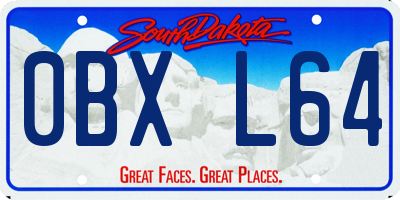 SD license plate 0BXL64