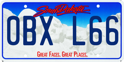 SD license plate 0BXL66