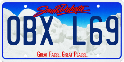 SD license plate 0BXL69