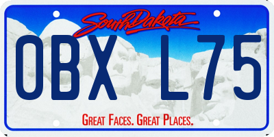 SD license plate 0BXL75