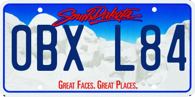 SD license plate 0BXL84