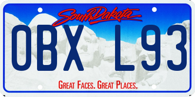SD license plate 0BXL93