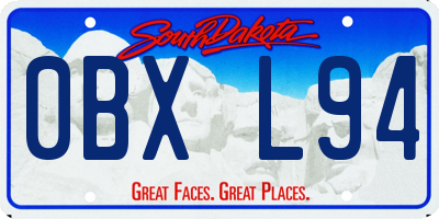 SD license plate 0BXL94