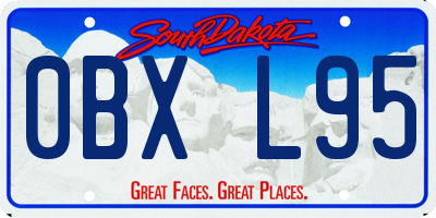 SD license plate 0BXL95
