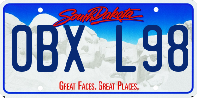 SD license plate 0BXL98