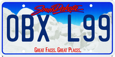 SD license plate 0BXL99