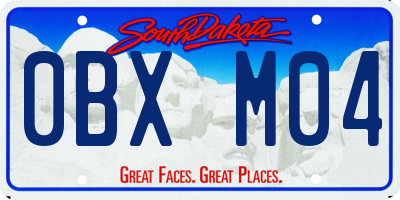 SD license plate 0BXM04