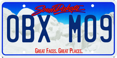 SD license plate 0BXM09