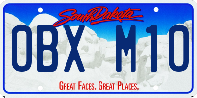 SD license plate 0BXM10