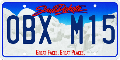 SD license plate 0BXM15