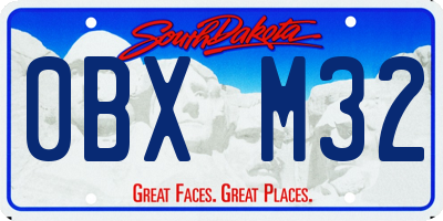 SD license plate 0BXM32