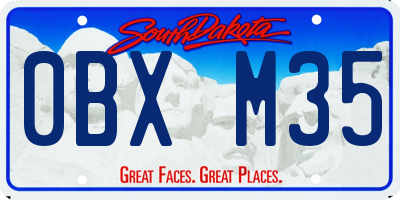 SD license plate 0BXM35