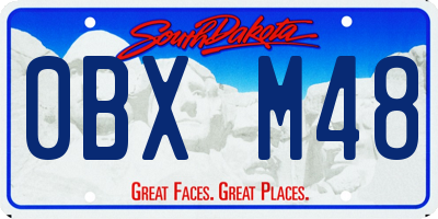 SD license plate 0BXM48