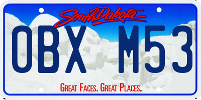 SD license plate 0BXM53