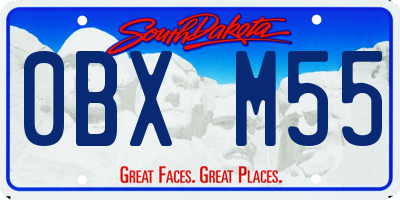 SD license plate 0BXM55