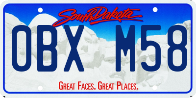 SD license plate 0BXM58