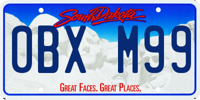 SD license plate 0BXM99