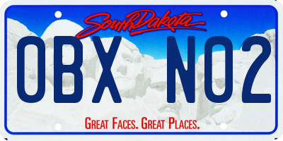 SD license plate 0BXN02
