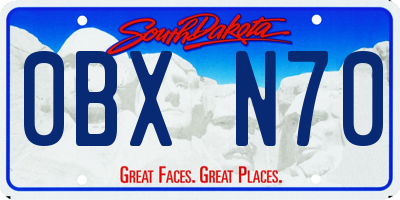 SD license plate 0BXN70