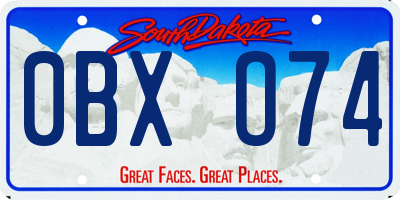 SD license plate 0BXO74