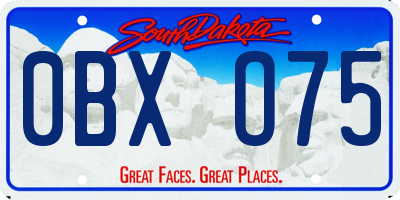 SD license plate 0BXO75
