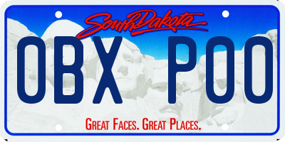 SD license plate 0BXP00