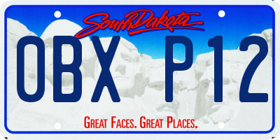 SD license plate 0BXP12