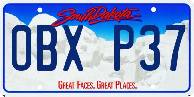 SD license plate 0BXP37