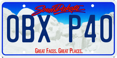 SD license plate 0BXP40