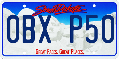 SD license plate 0BXP50