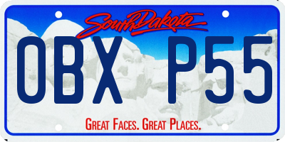 SD license plate 0BXP55