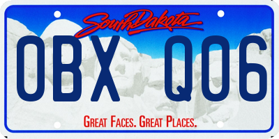 SD license plate 0BXQ06