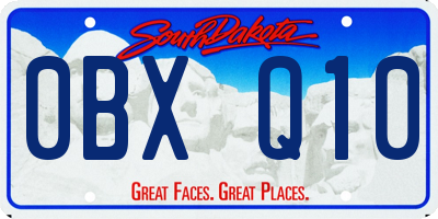 SD license plate 0BXQ10