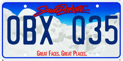 SD license plate 0BXQ35